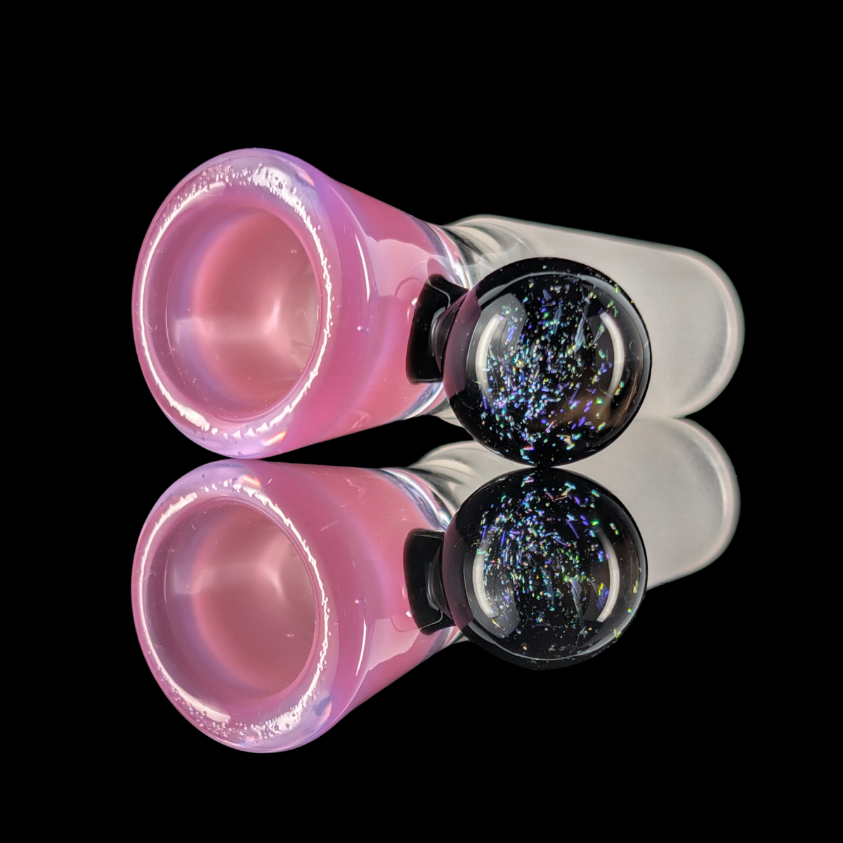 Single Colour Restriction Slide w/ Dichro Marble 14mm by Empirical Glass