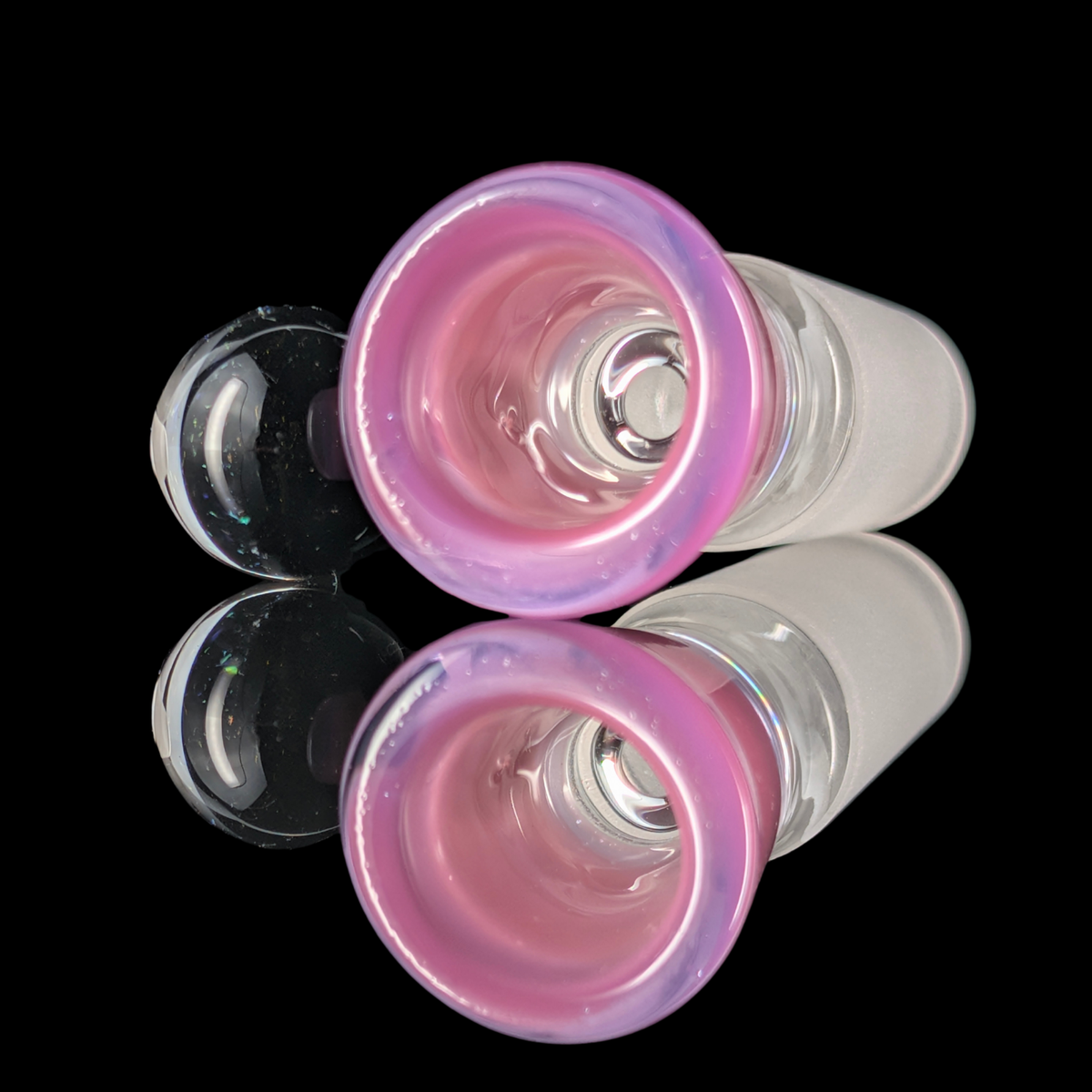 Single Colour Restriction Slide w/ Dichro Marble 14mm by Empirical Glass