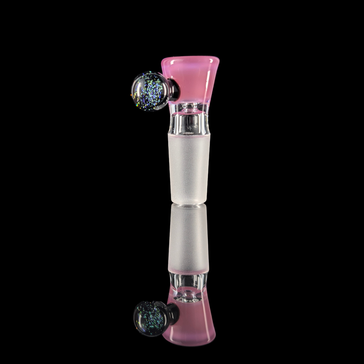 Single Colour Restriction Slide w/ Dichro Marble 14mm by Empirical Glass