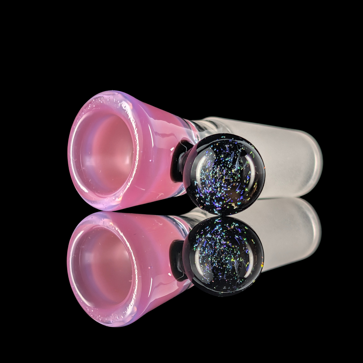 Single Colour Restriction Slide w/ Dichro Marble 14mm by Empirical Glass