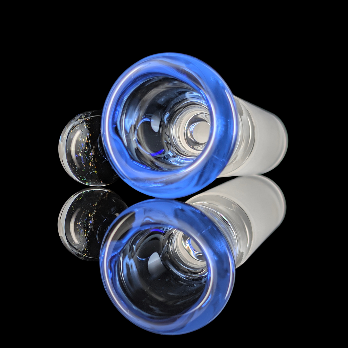 Single Colour Restriction Slide w/ Dichro Marble 14mm by Empirical Glass