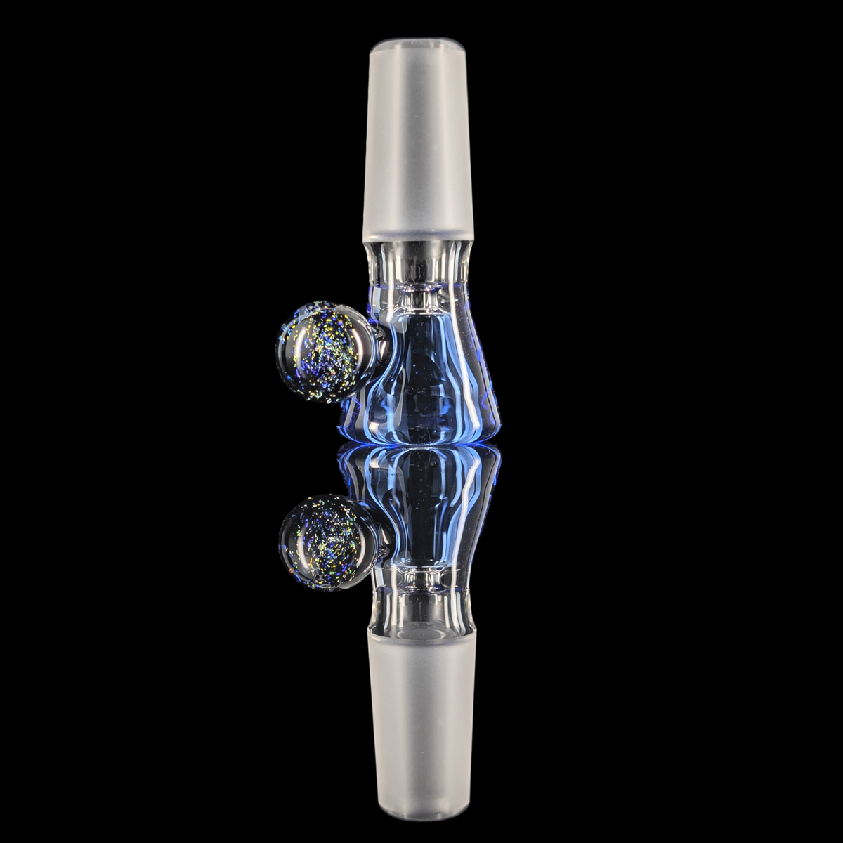 Single Colour Restriction Slide w/ Dichro Marble 14mm by Empirical Glass