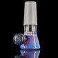 Single Colour Restriction Slide w/ Dichro Marble 14mm by Empirical Glass