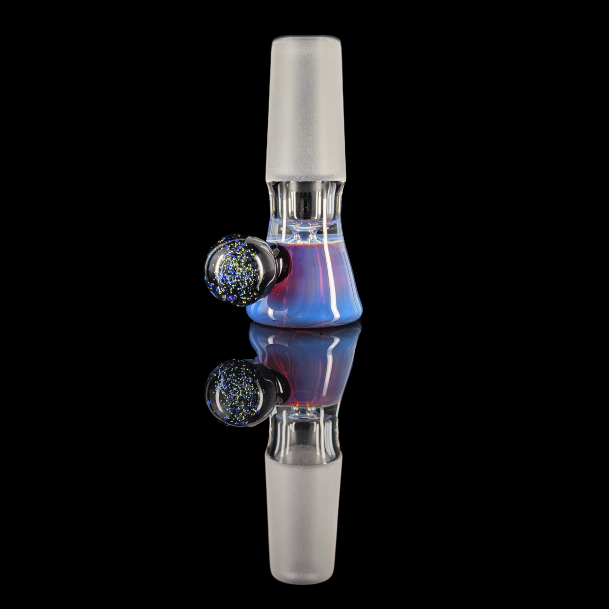 Single Colour Restriction Slide w/ Dichro Marble 14mm by Empirical Glass