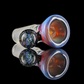 Single Colour Restriction Slide w/ Dichro Marble 14mm by Empirical Glass