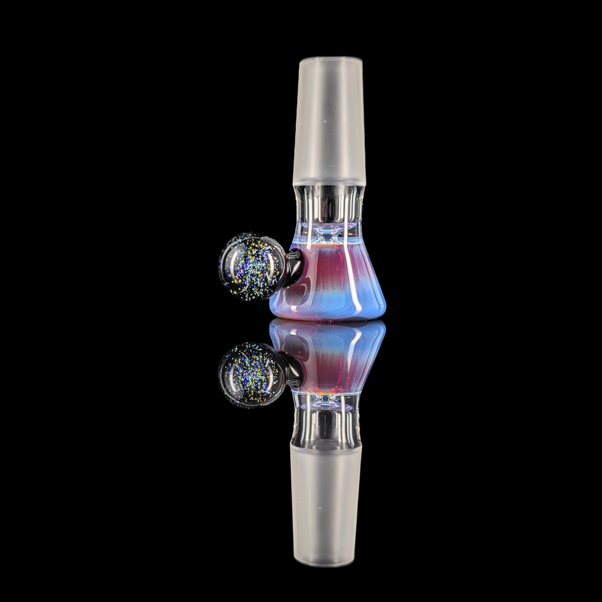 Single Colour Restriction Slide w/ Dichro Marble 14mm by Empirical Glass