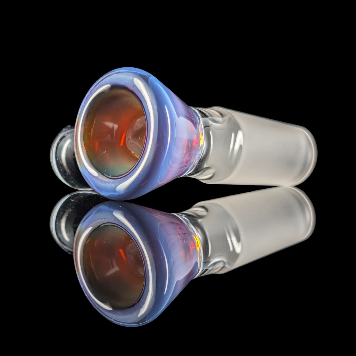 Single Colour Restriction Slide w/ Dichro Marble 14mm by Empirical Glass