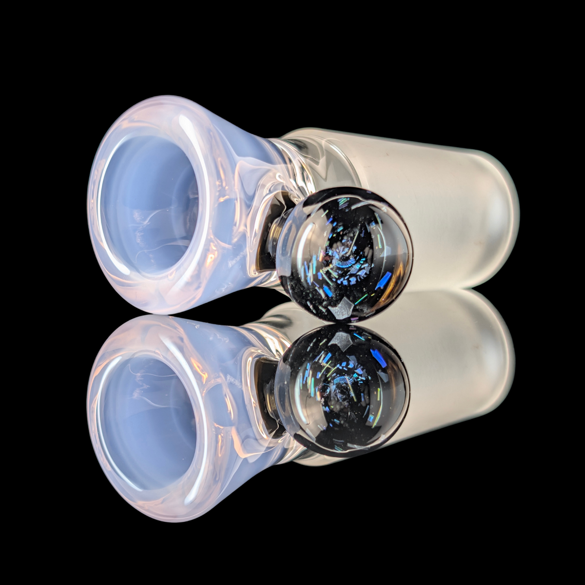 Single Colour Restriction Slide w/ Dichro Marble 18mm by Empirical Glass