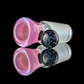 Single Colour Restriction Slide w/ Dichro Marble 18mm by Empirical Glass