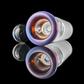 Single Colour Restriction Slide w/ Dichro Marble 18mm by Empirical Glass