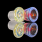 Single Colour 4 Hole Slide w/ Fumicello Donut 18mm by Empirical Glass