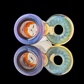 Single Colour 4 Hole Slide w/ Fumicello Donut 18mm by Empirical Glass