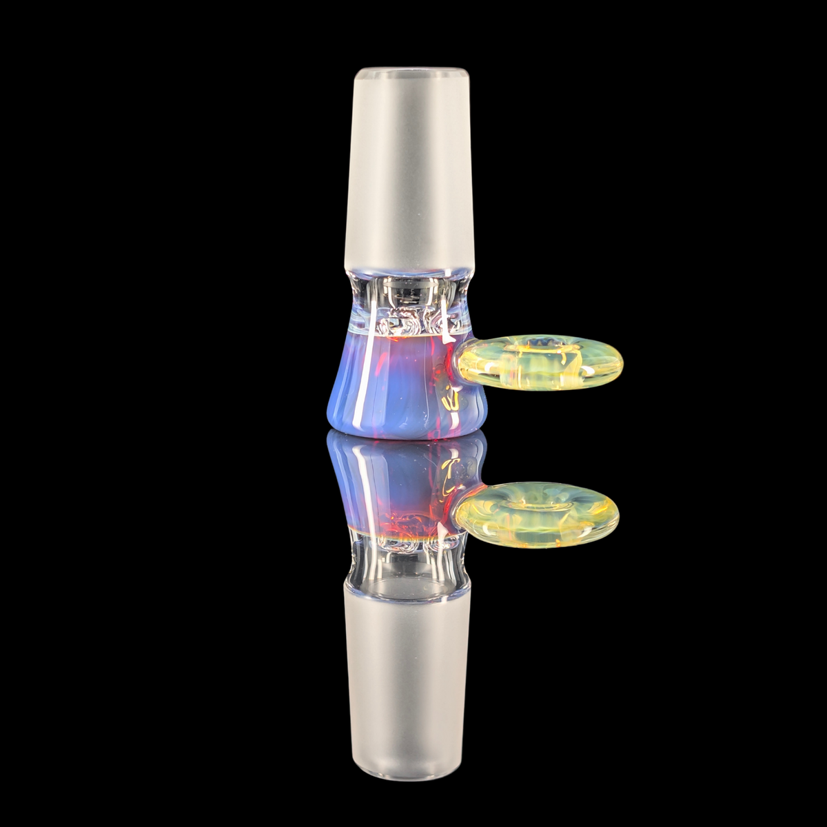 Single Colour 4 Hole Slide w/ Fumicello Donut 18mm by Empirical Glass