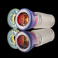 Single Colour 4 Hole Slide w/ Fumicello Donut 18mm by Empirical Glass