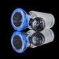 Single Colour Restriction Slide w/ Dichro Marble 18mm by Empirical Glass