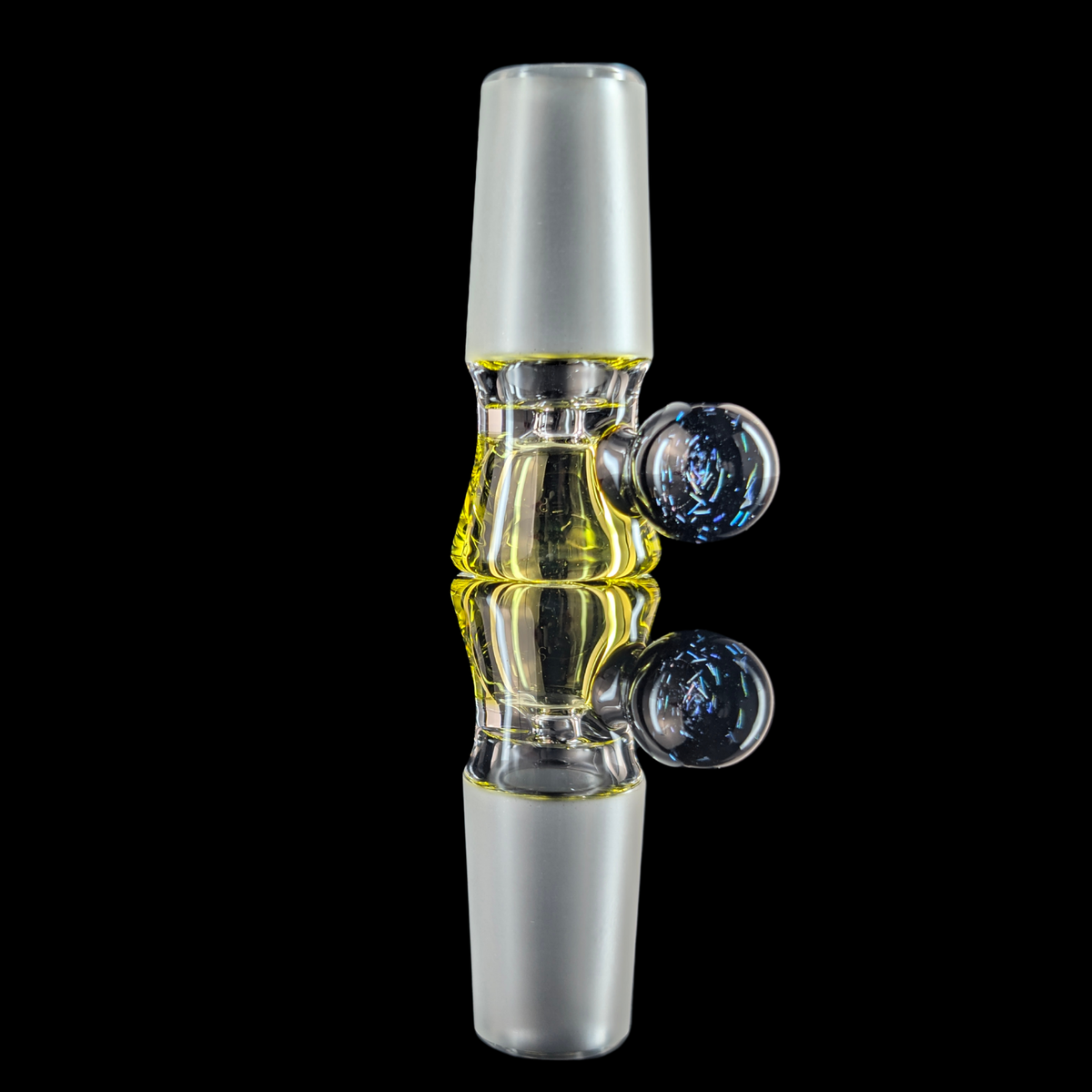 Single Colour Restriction Slide w/ Dichro Marble 18mm by Empirical Glass
