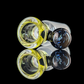Single Colour Restriction Slide w/ Dichro Marble 18mm by Empirical Glass