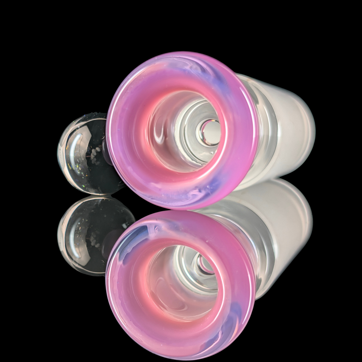 Single Colour Restriction Slide w/ Dichro Marble 18mm by Empirical Glass