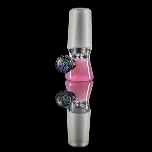 Single Colour Restriction Slide w/ Dichro Marble 18mm by Empirical Glass