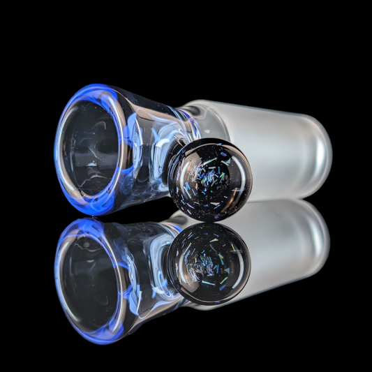 Single Colour Restriction Slide w/ Dichro Marble 18mm by Empirical Glass