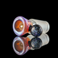 Single Colour Restriction Slide w/ Dichro Marble 18mm by Empirical Glass