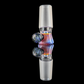 Single Colour Restriction Slide w/ Dichro Marble 18mm by Empirical Glass