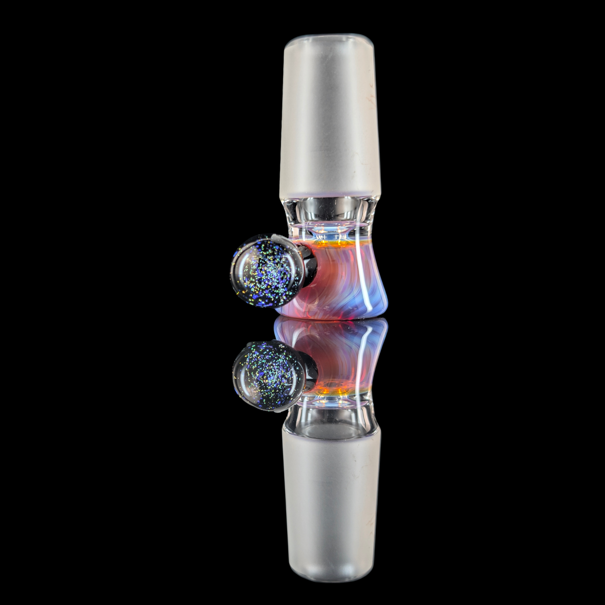 Single Colour Restriction Slide w/ Dichro Marble 18mm by Empirical Glass