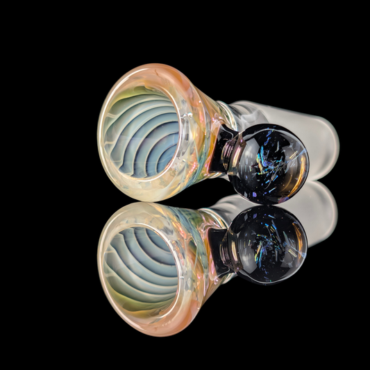 Linework Restriction Slide w/ Dichro Marble 14mm by Empirical Glass