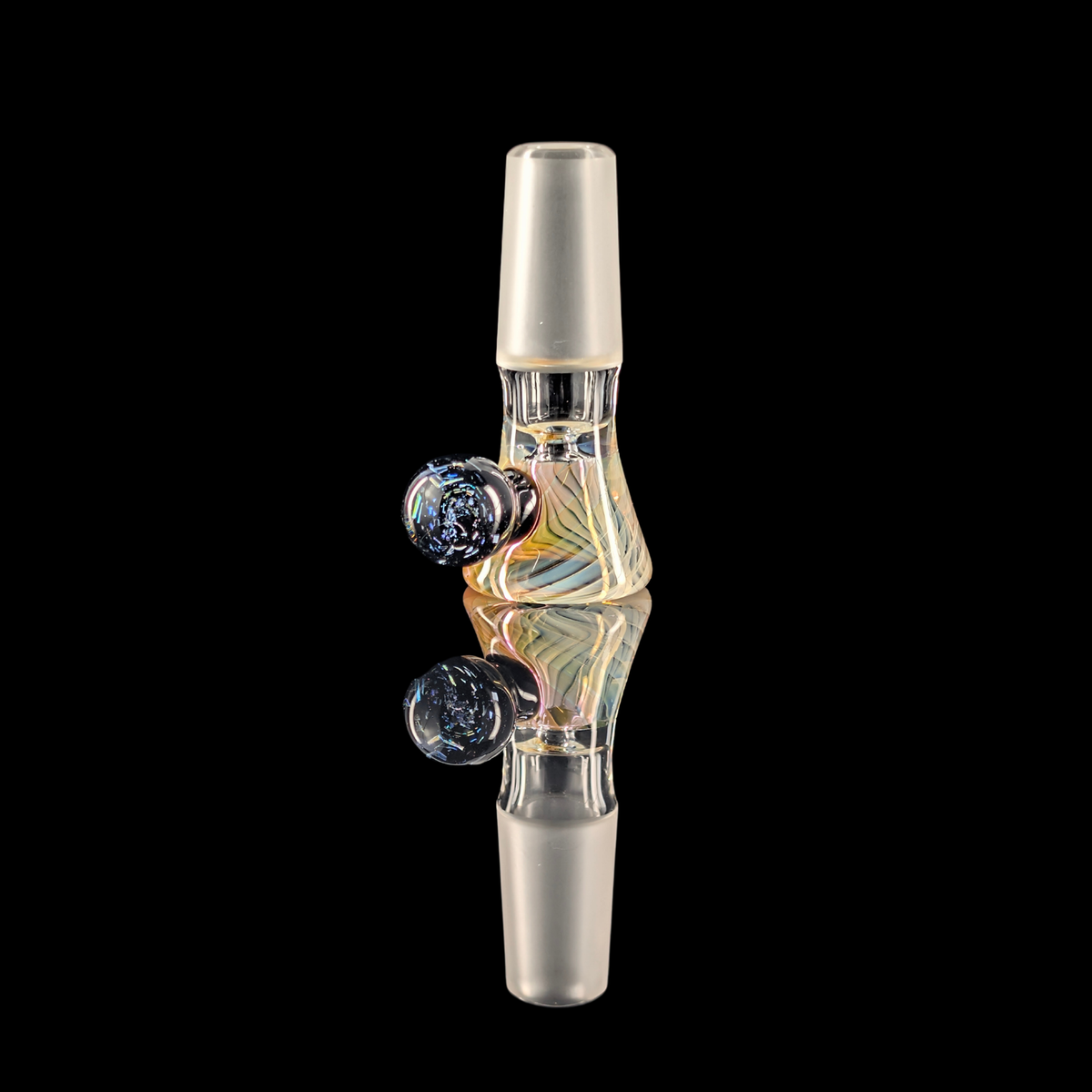 Linework Restriction Slide w/ Dichro Marble 14mm by Empirical Glass
