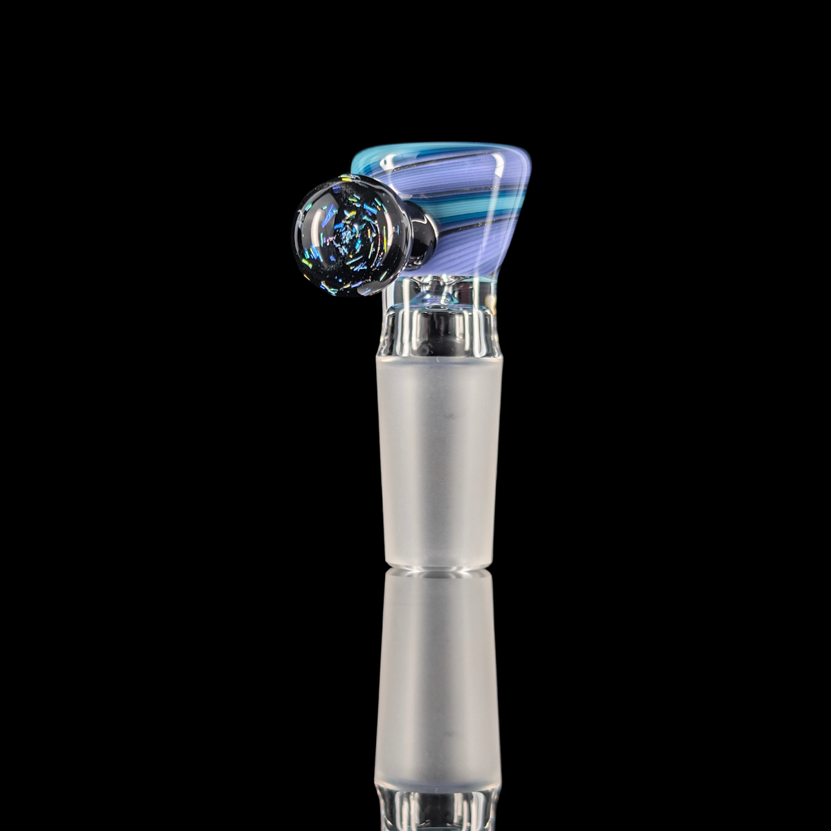 Linework Restriction Slide w/ Dichro Marble 14mm by Empirical Glass