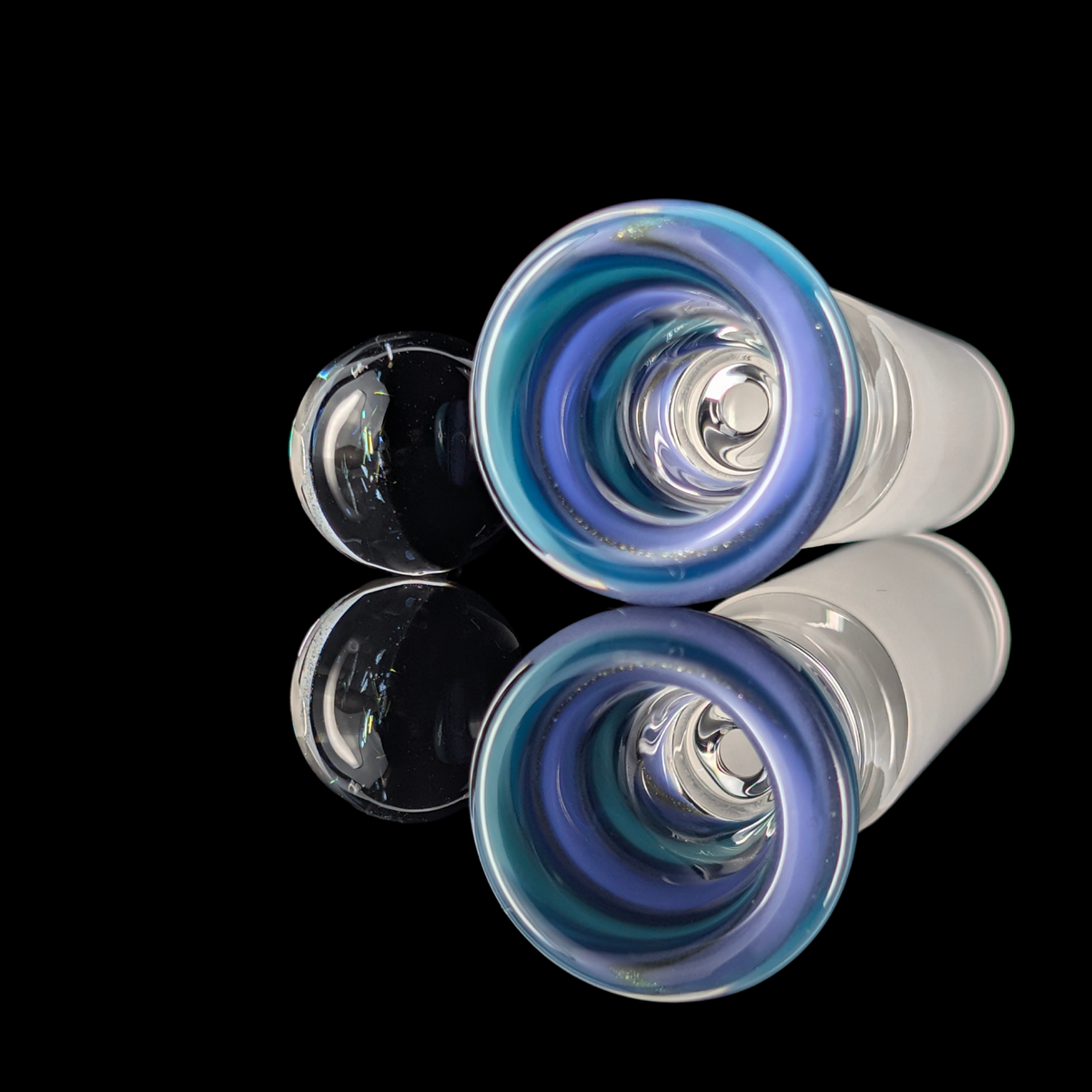 Linework Restriction Slide w/ Dichro Marble 14mm by Empirical Glass
