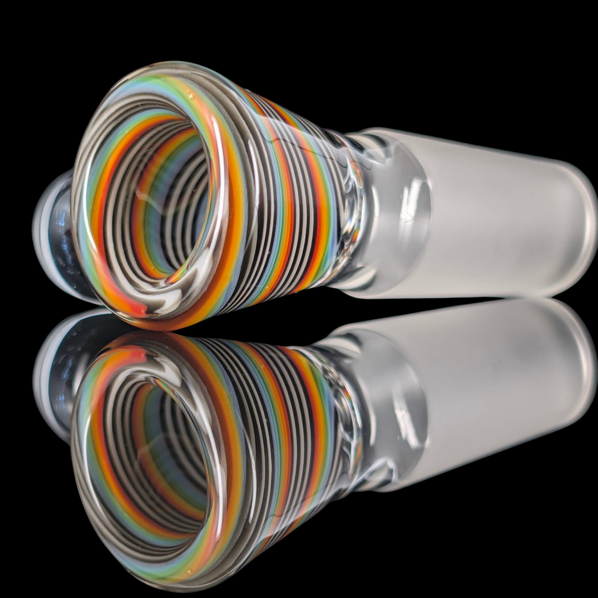 Linework Restriction Slide w/ Dichro Marble 14mm by Empirical Glass