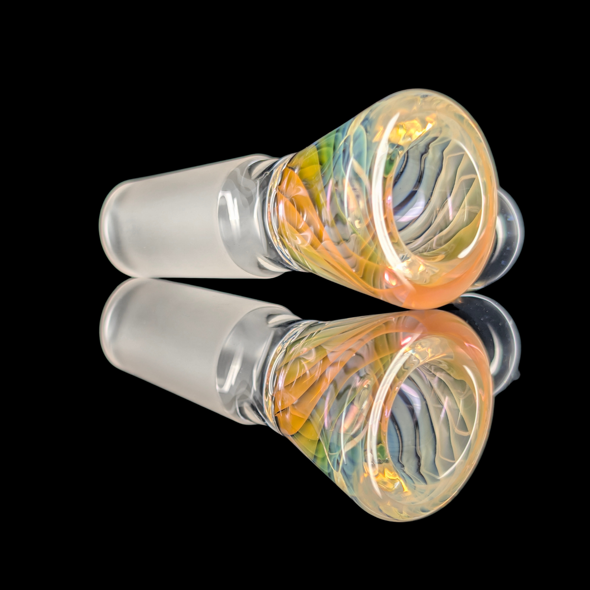 Linework Restriction Slide w/ Dichro Marble 14mm by Empirical Glass