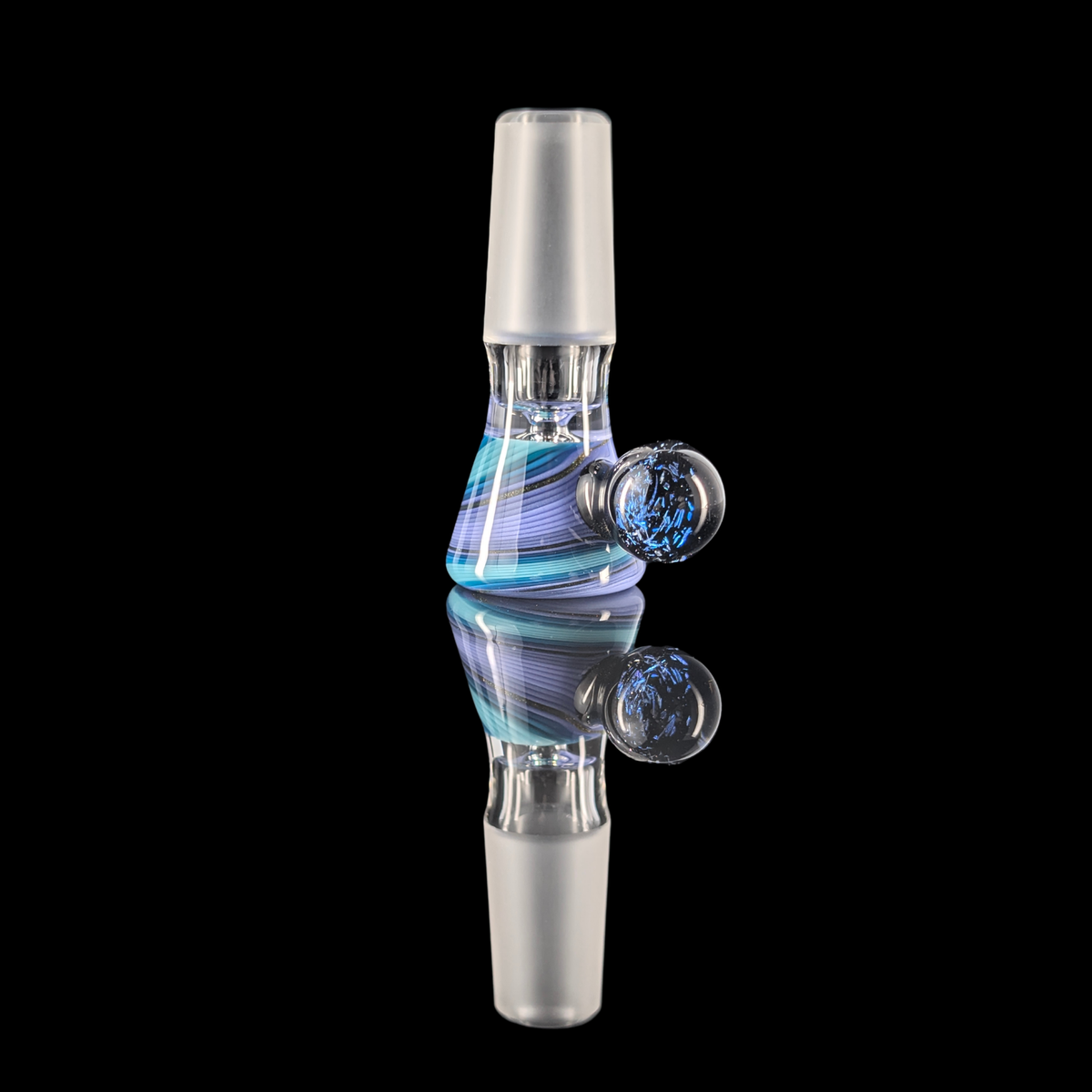 Linework Restriction Slide w/ Dichro Marble 14mm by Empirical Glass