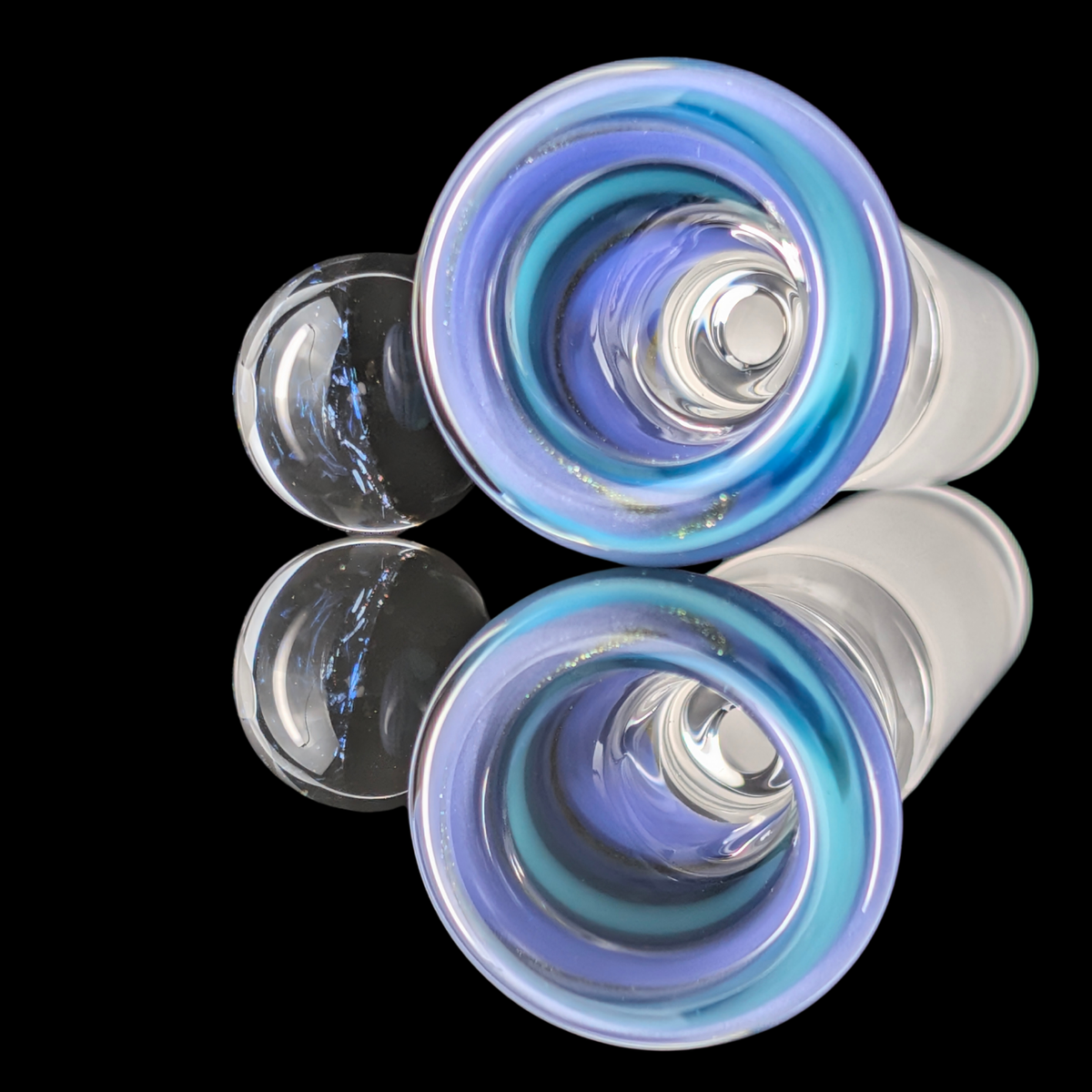 Linework Restriction Slide w/ Dichro Marble 14mm by Empirical Glass