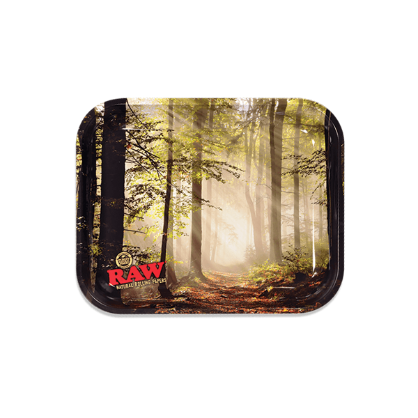RAW Rolling Tray Metal Large Smokey Forest 34x27.5cm