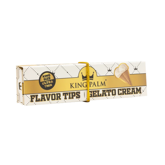 King Palm French Brown Gelato Cream King Size Rolling Papers w/ Pop Filters