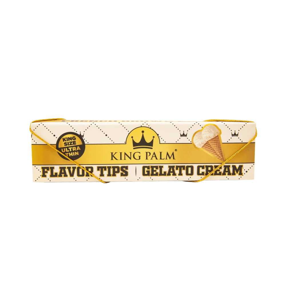 King Palm French Brown Gelato Cream King Size Rolling Papers w/ Pop Filters