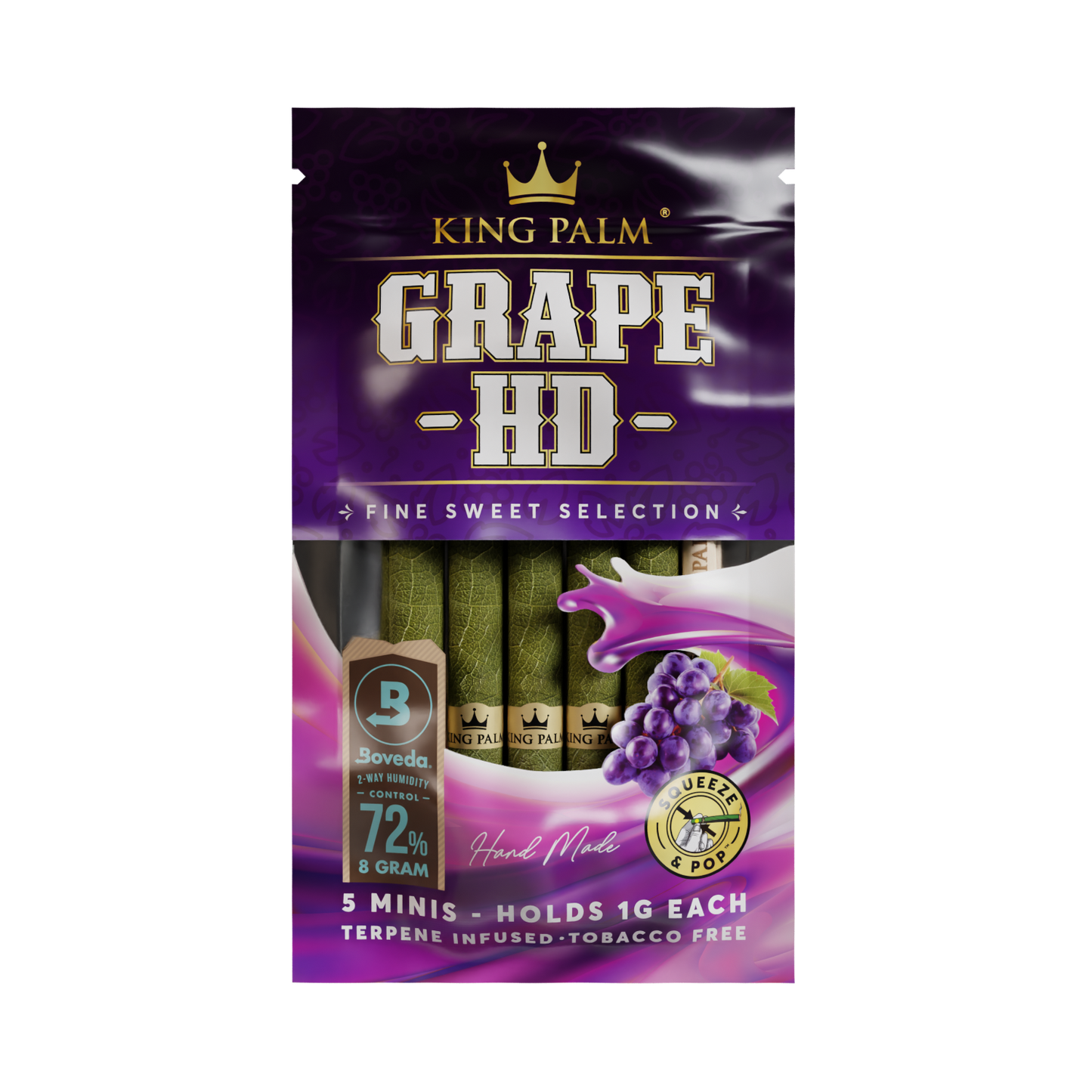 King Palm Mini Rolls 5 Pack Grape HD