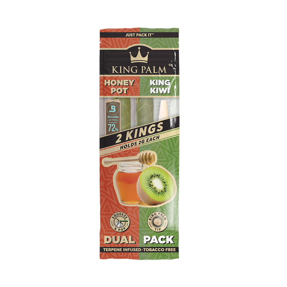 King Palm King Rolls Honey Pot & King Kiwi Dual Pack