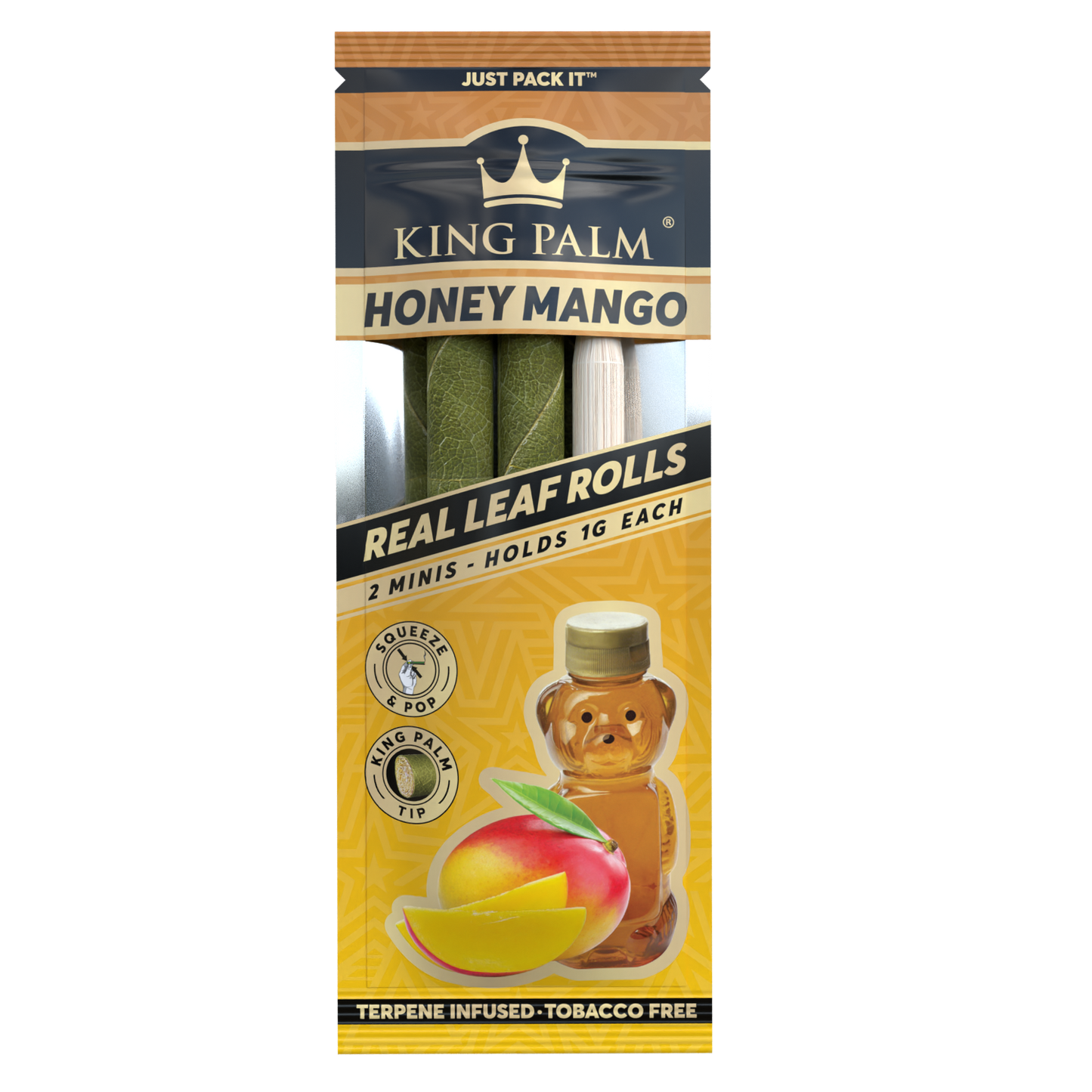 King Palm Mini Rolls 2 Pack Honey Mango