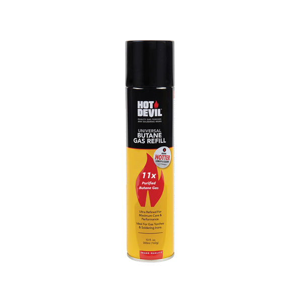 Hot Devil 11x Purified Butane Gas 300ml *IN STORE PICK UP ONLY*