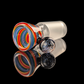 Empirical Glass Linework Restriction Slide w/ Dichro Marble 18mm Red/Blue/Purple/Yellow/Orange