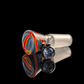 Empirical Glass Linework Restriction Slide w/ Dichro Marble 14mm Red/Blue/Purple/Yellow/Orange