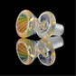 Rainbow Fume Spiral Restriction Slide w/ Fumicello Donut 14mm by Empirical Glass