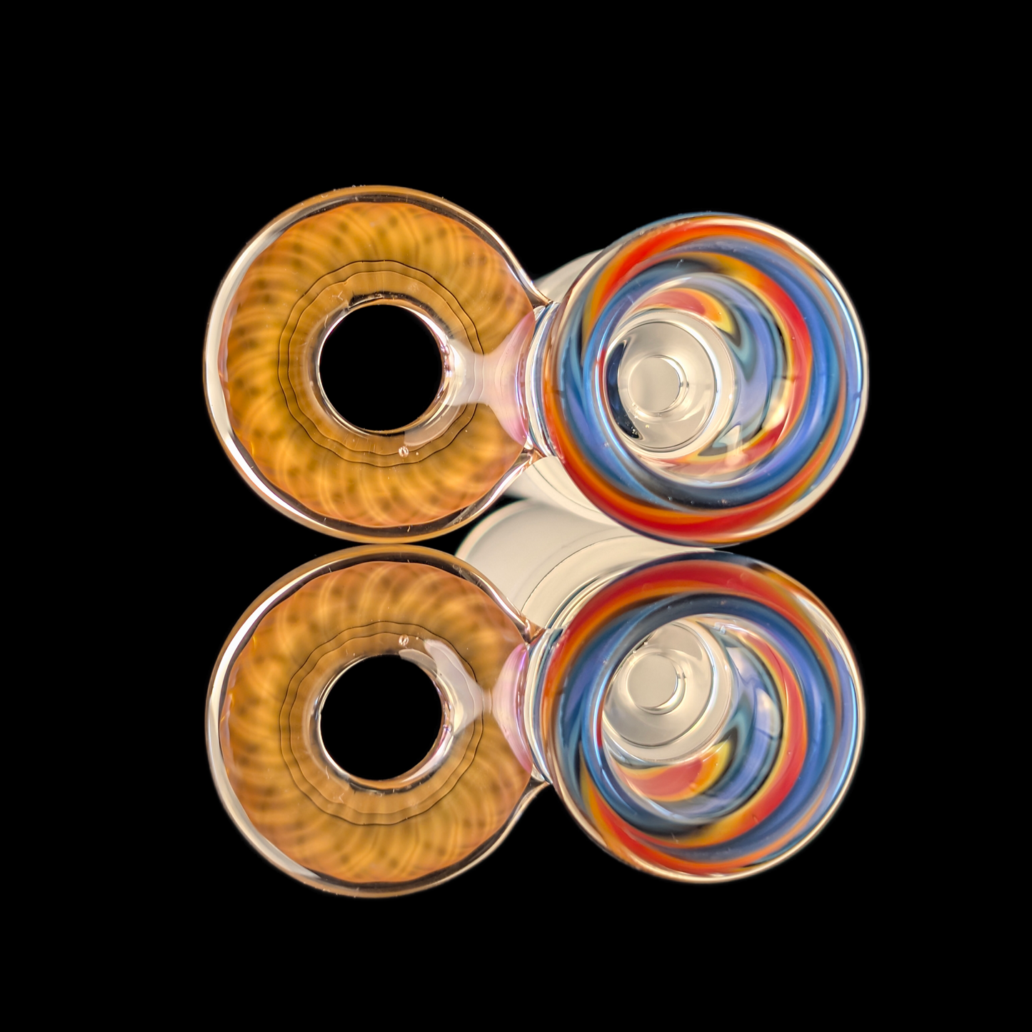 Empirical Glass Linework Restriction Slide w/ Fumicello Donut 18mm Red/Blue/Purple/Yellow/Orange