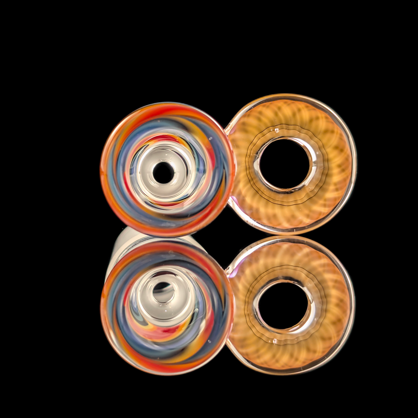 Empirical Glass Linework Restriction Slide w/ Fumicello Donut 18mm Red/Blue/Purple/Yellow/Orange