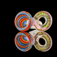 Empirical Glass Linework Restriction Slide w/ Fumicello Donut 14mm Red/Blue/Purple/Yellow/Orange