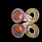 Empirical Glass Linework Restriction Slide w/ Fumicello Donut 14mm Red/Blue/Purple/Yellow/Orange