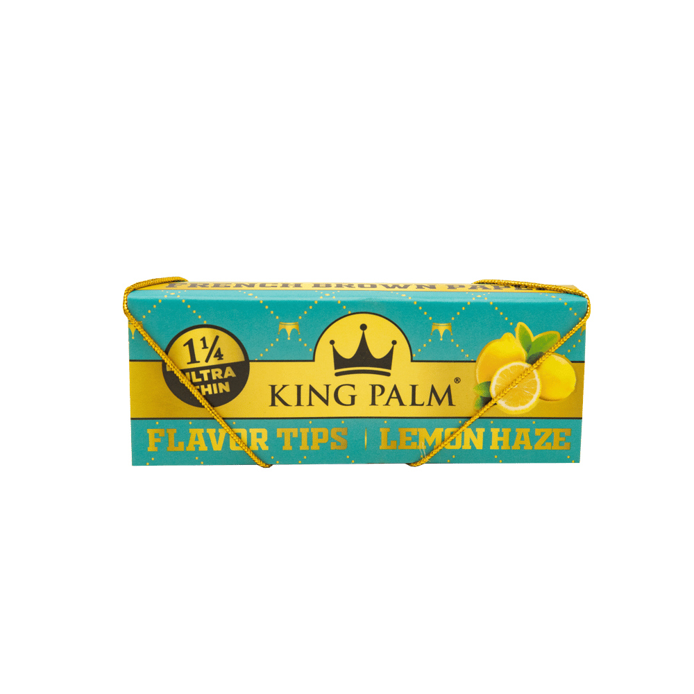 King Palm French Brown Lemon Haze 1 1/4 Rolling Papers w/ Pop Filters